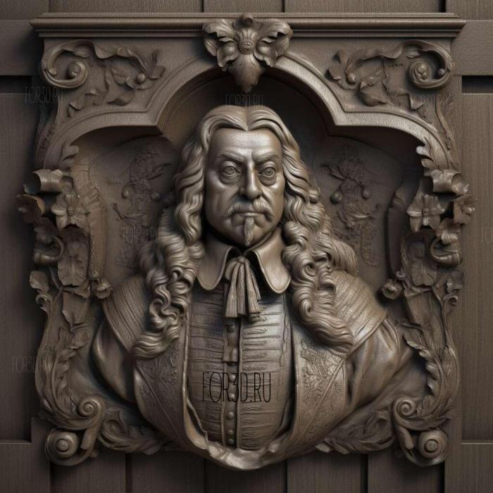 Sir Hans Sloane 2 stl model for CNC